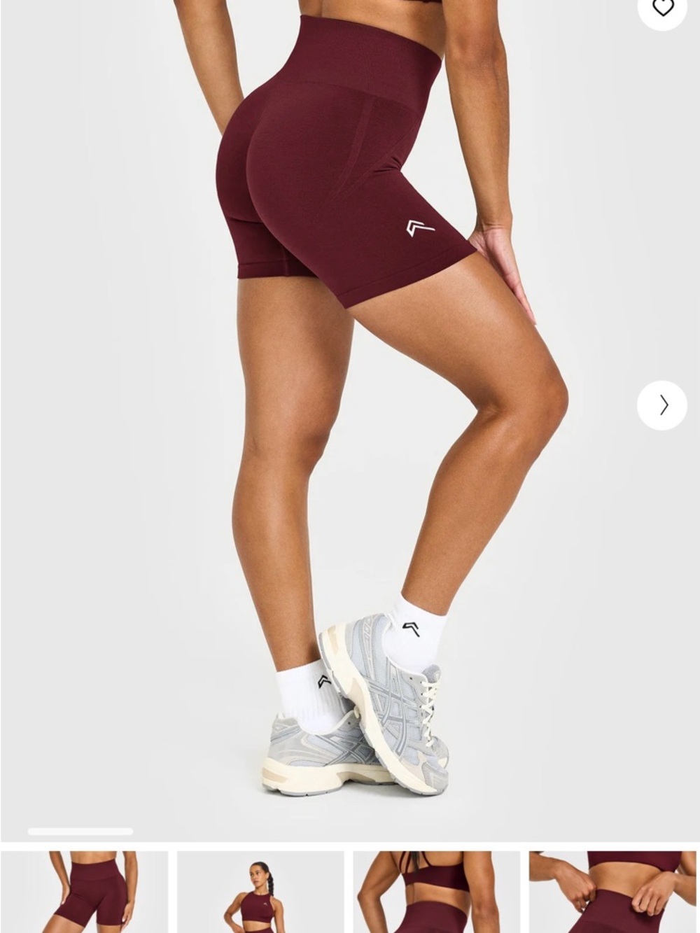 Oner Active Burgundy High-Waist Women’s Bike Shorts